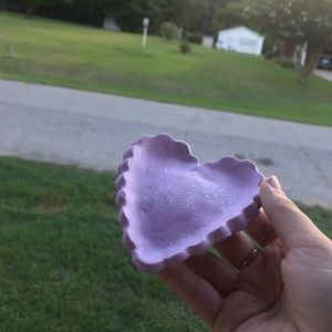 glitter heart jewelry tray